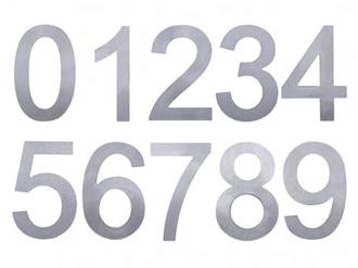 Adhesive Stainless Steel Numeral 100mm
