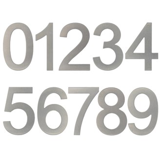 Rear Fix Stainless Steel Numeral 100mm